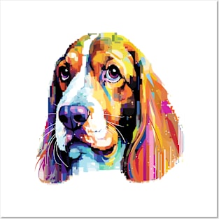 Basset Hound Dog Pet World Animal Lover Furry Friend Abstract Posters and Art